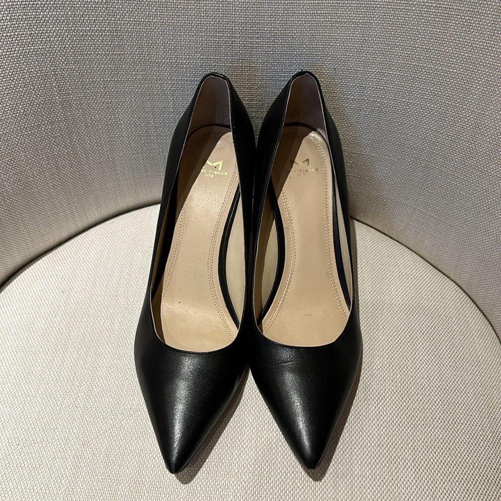 Marc Fisher Black Leather Heels